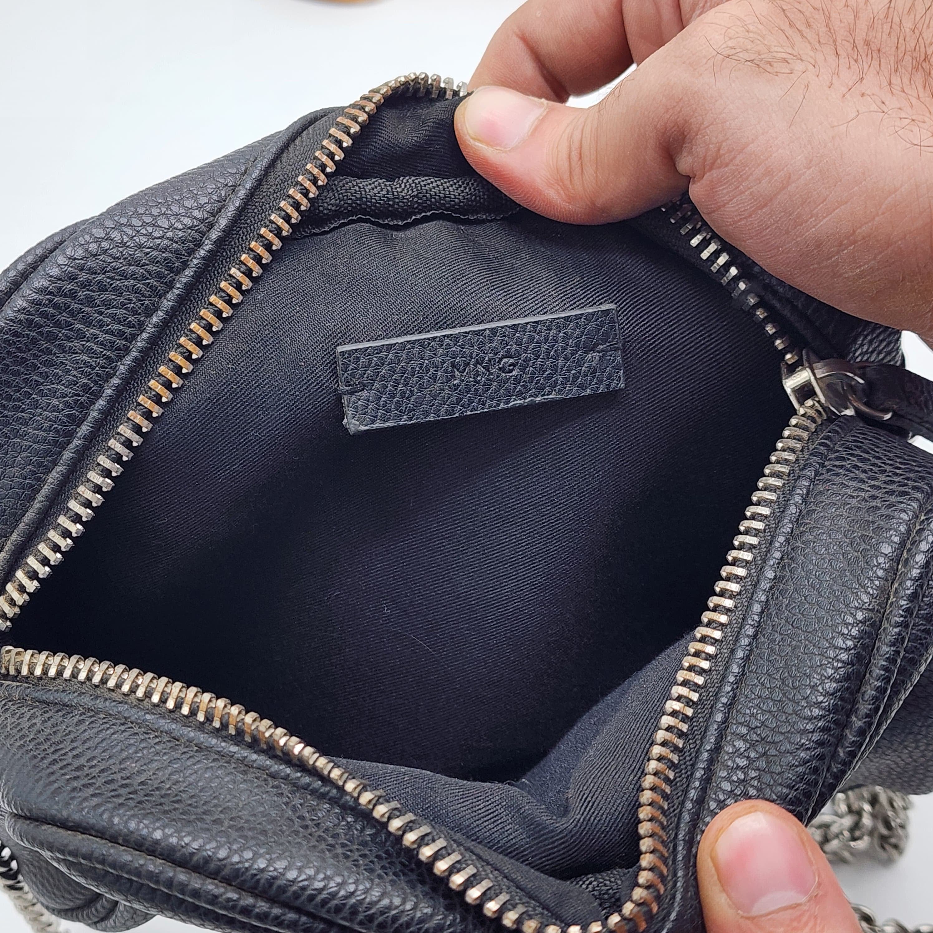 Black Leather Crossbody Bag