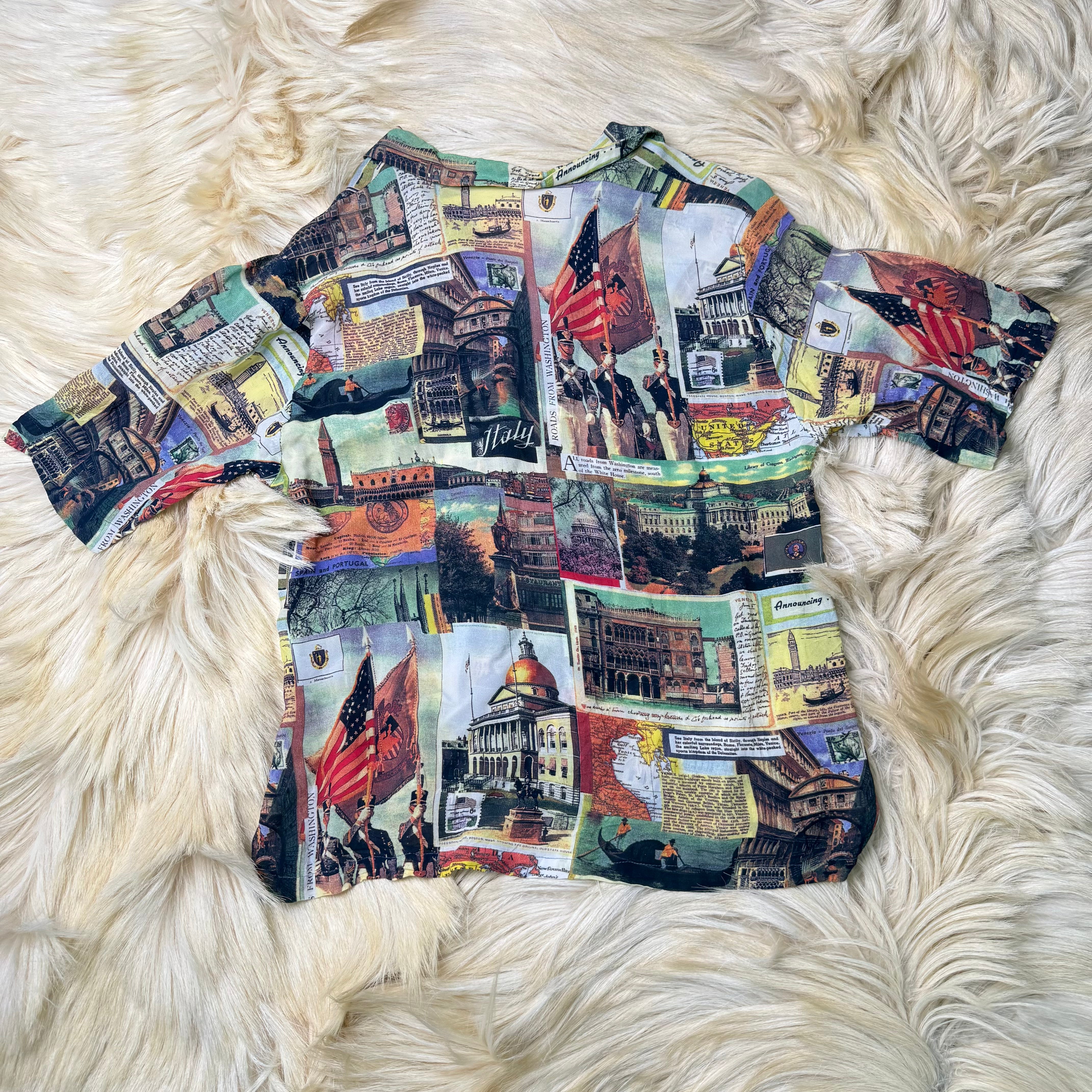 Graphic Button Down Shirt