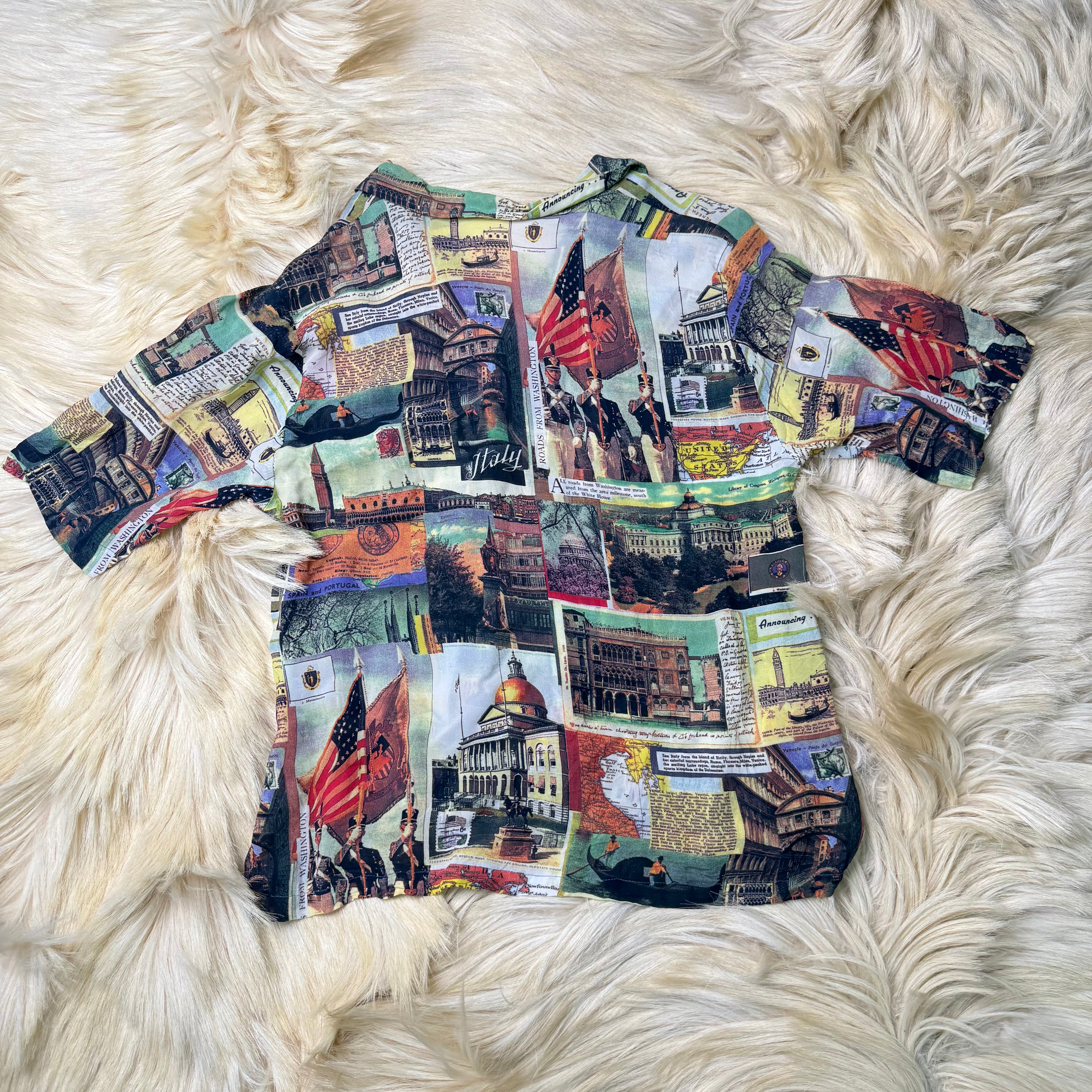 Graphic Button Down Shirt