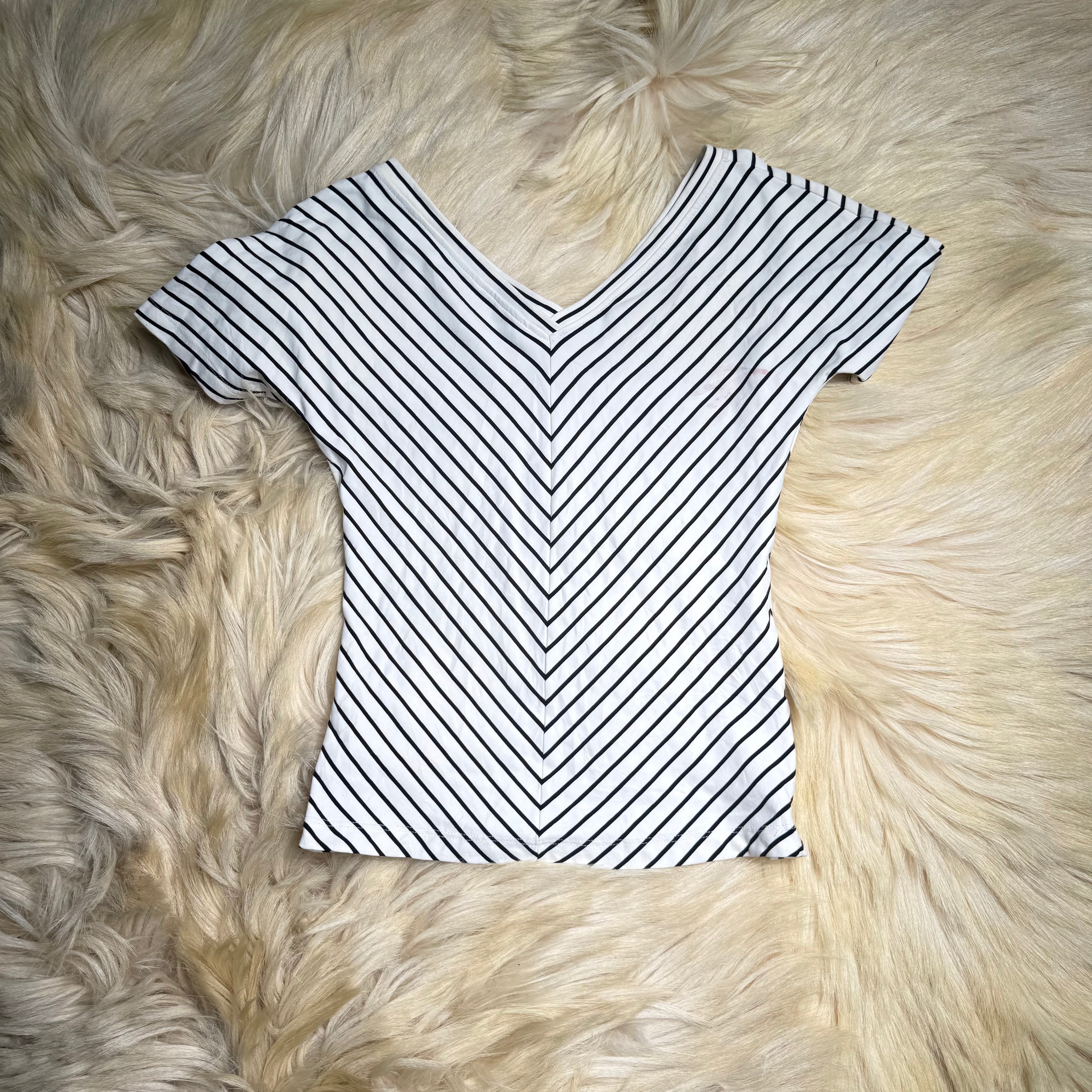 Short Sleeve Pin Stripe Top