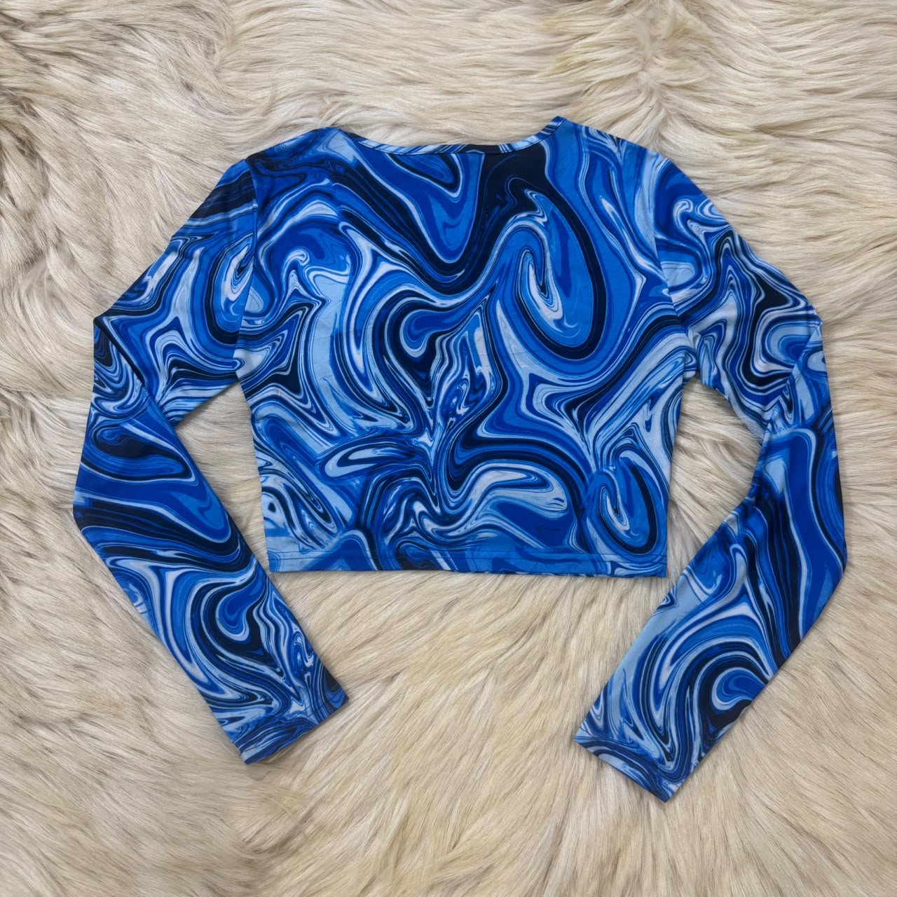 The Blue Abstract Top