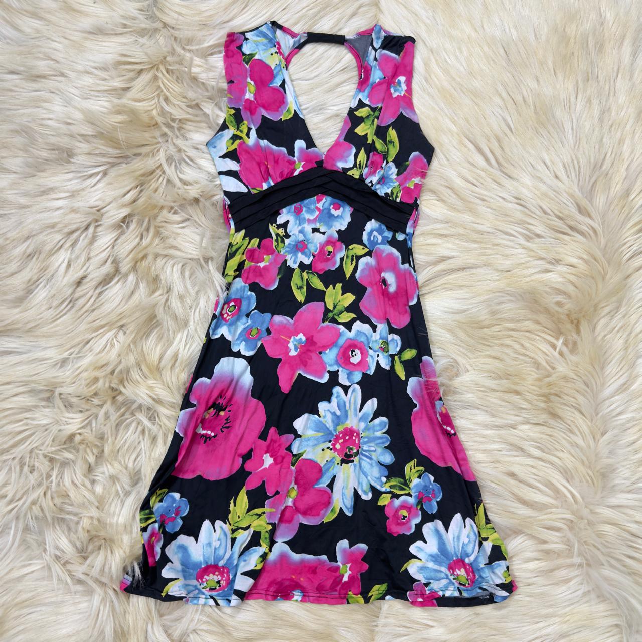 Vibrant Floral Print Dress