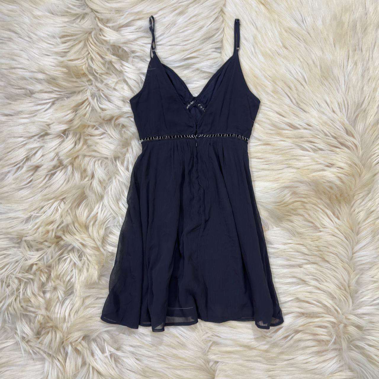 Black V-Neck Mini Dress