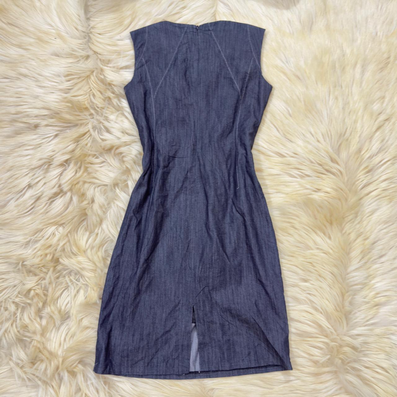 Grey Sleeveless Denim Dress