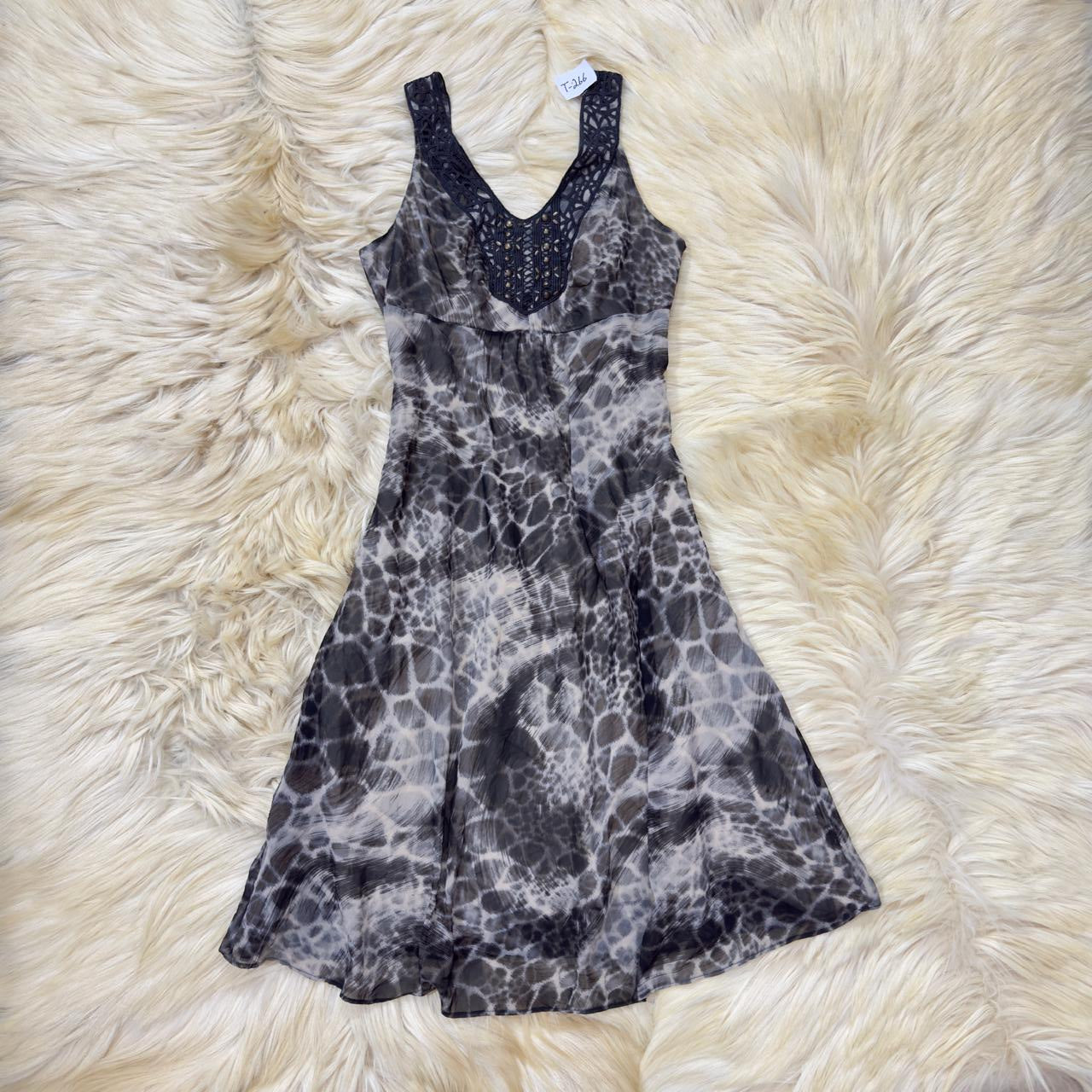 Midnight Abstract Print Dress
