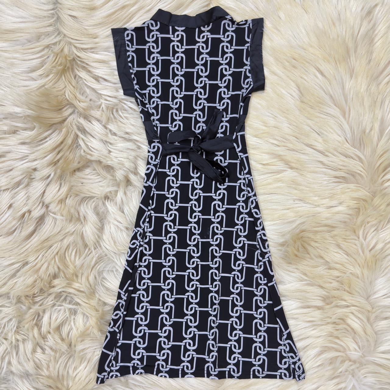 Black & White Chain Print Dress