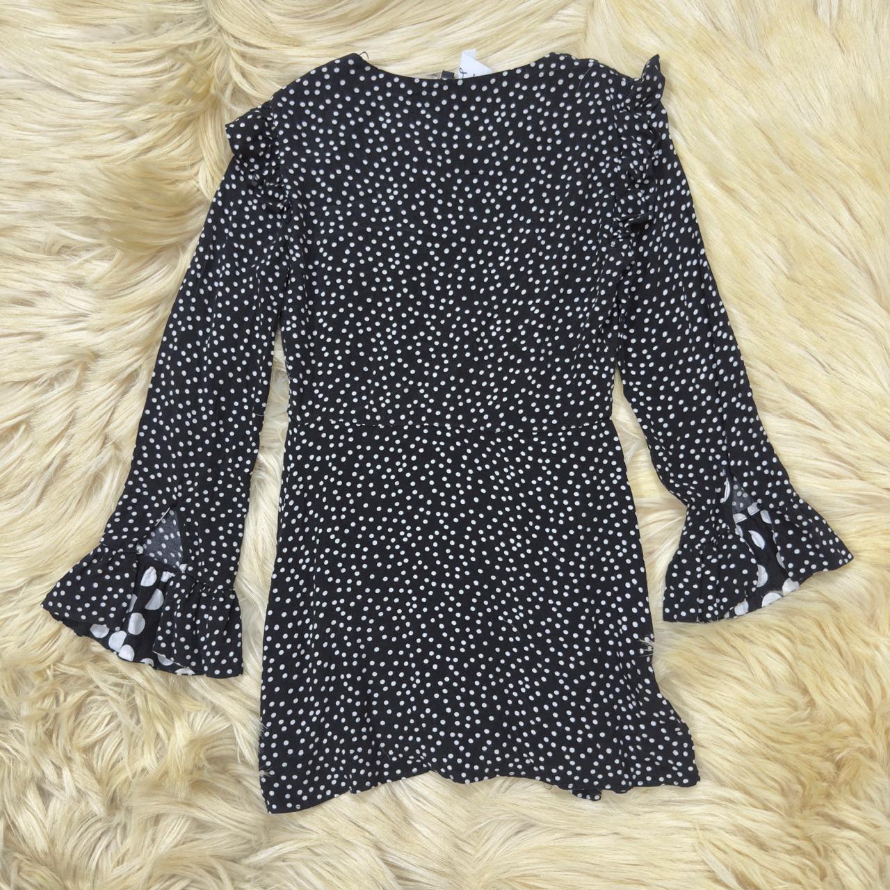 Polka Dot Long Sleeve Mini Dress
