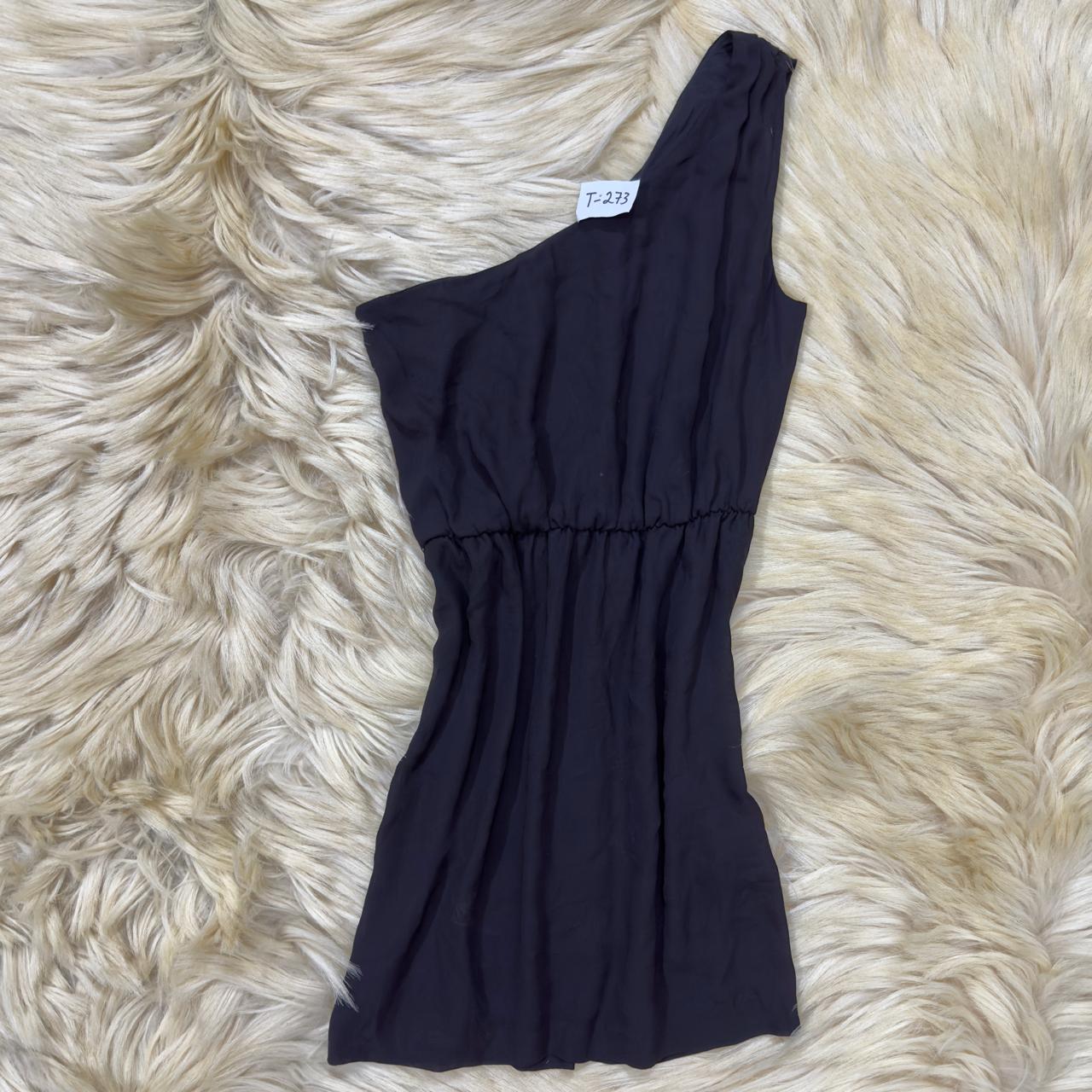 Black One Shoulder Short Dress