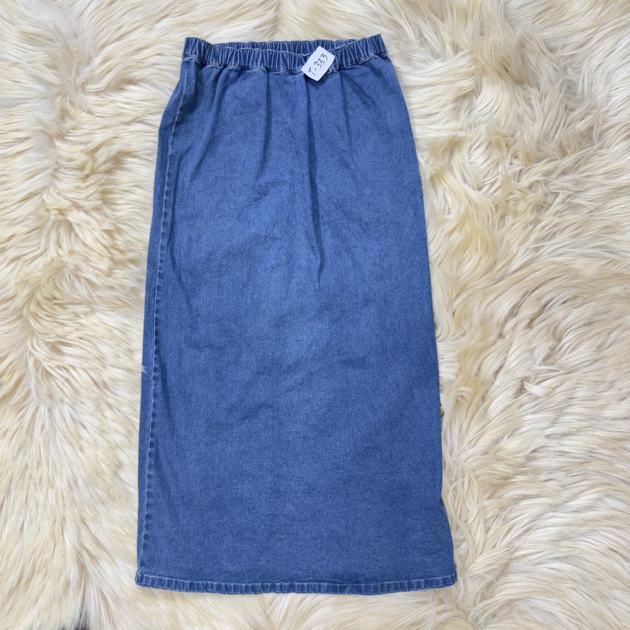 Blue Denim Maxi Skirt