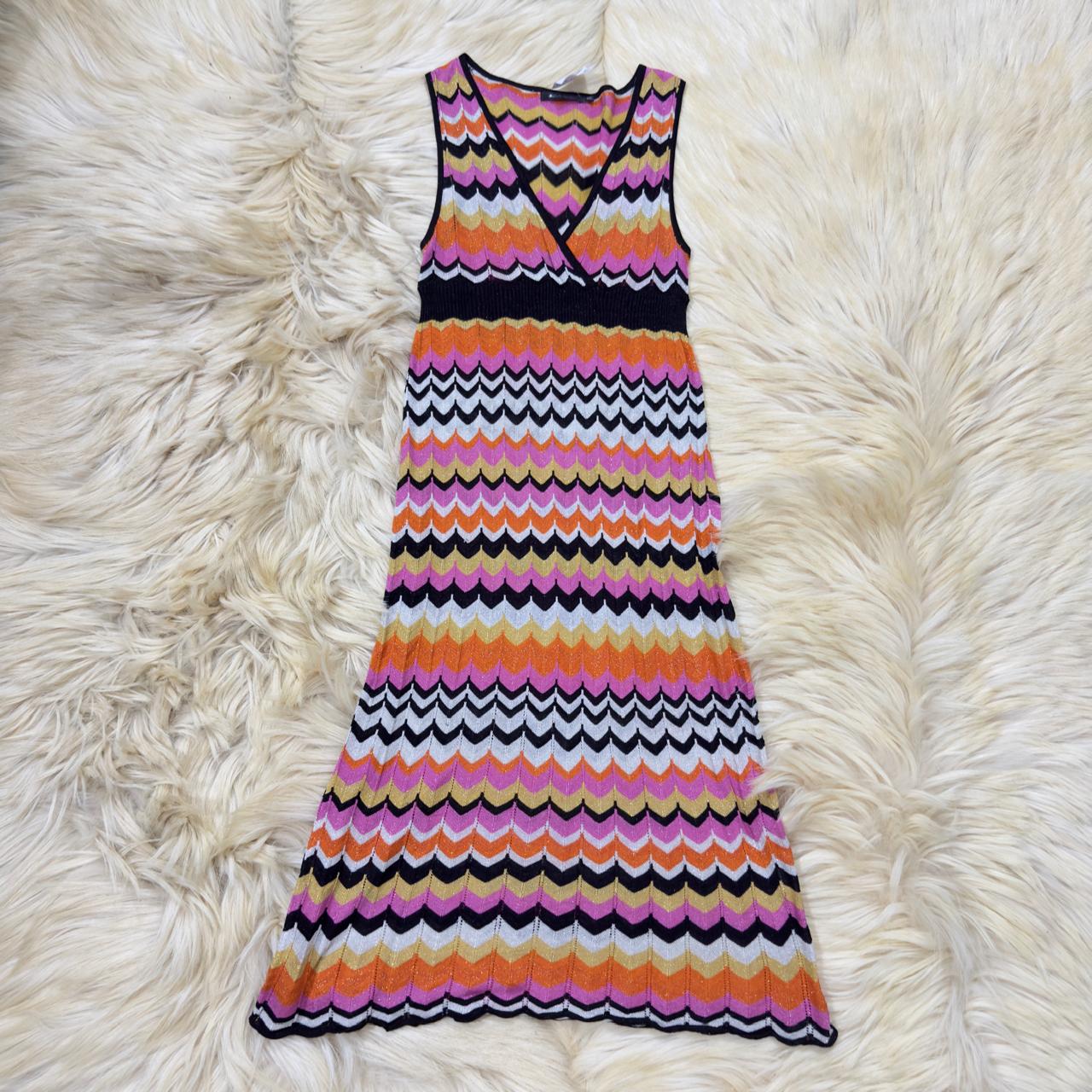 Multi-Colour Knit Maxi Dress