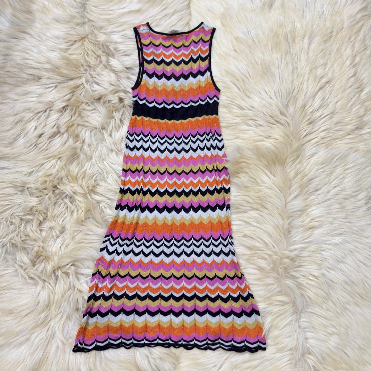 Multi-Colour Knit Maxi Dress