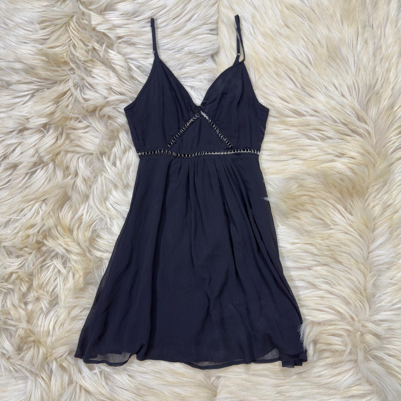 Black V-Neck Mini Dress