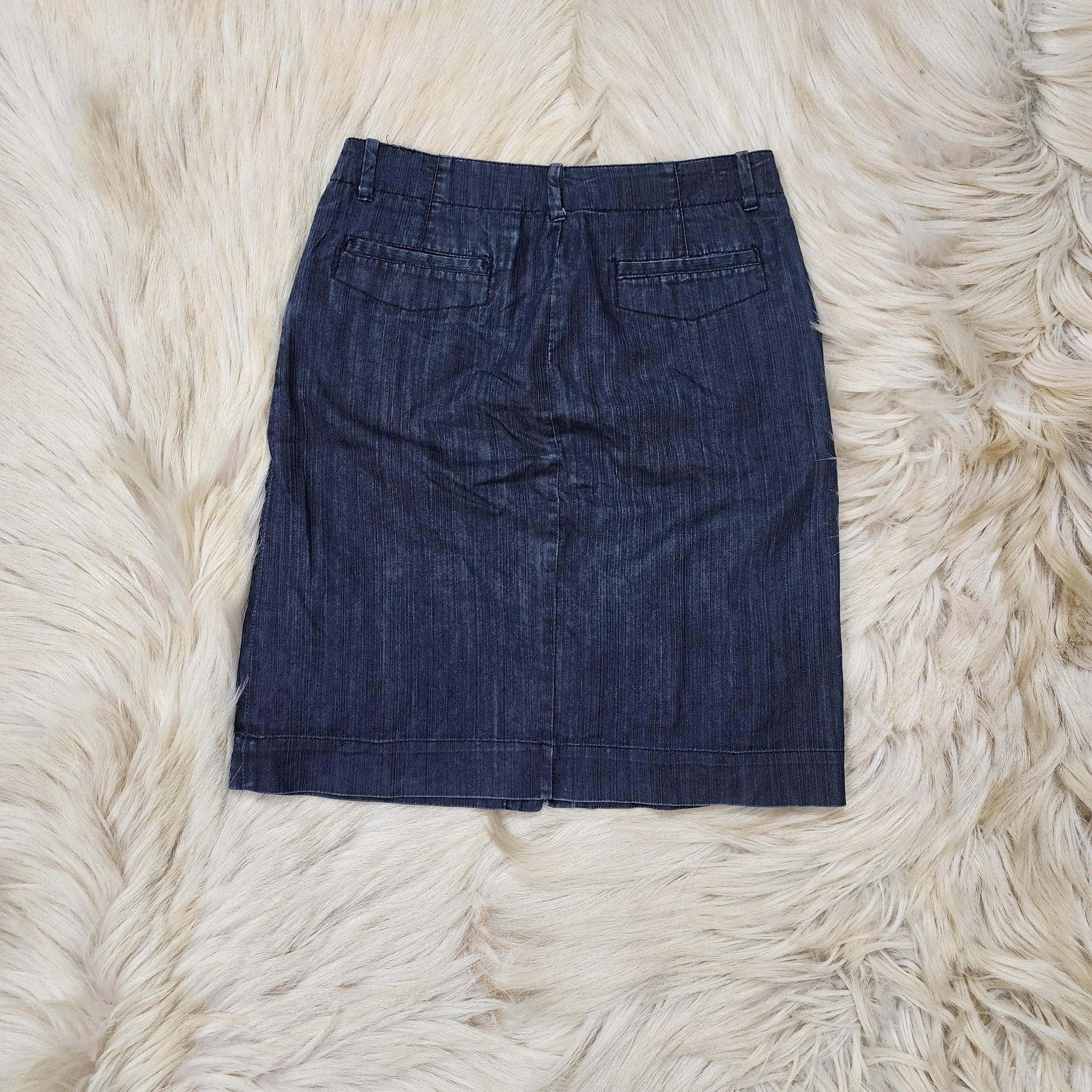 Classic Denim Midi Skirt