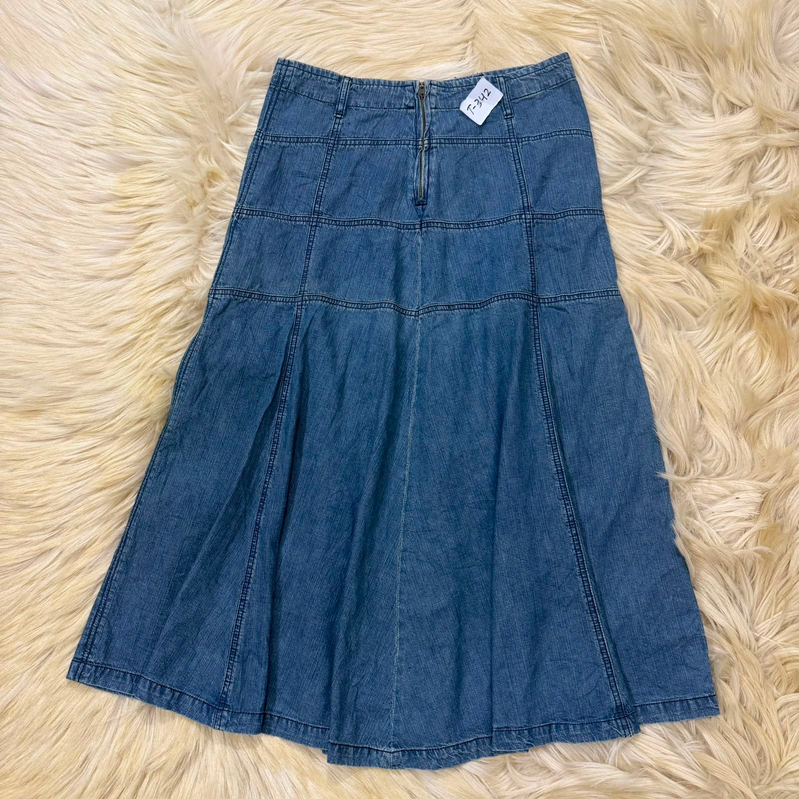 Classic Panelled Denim Skirt
