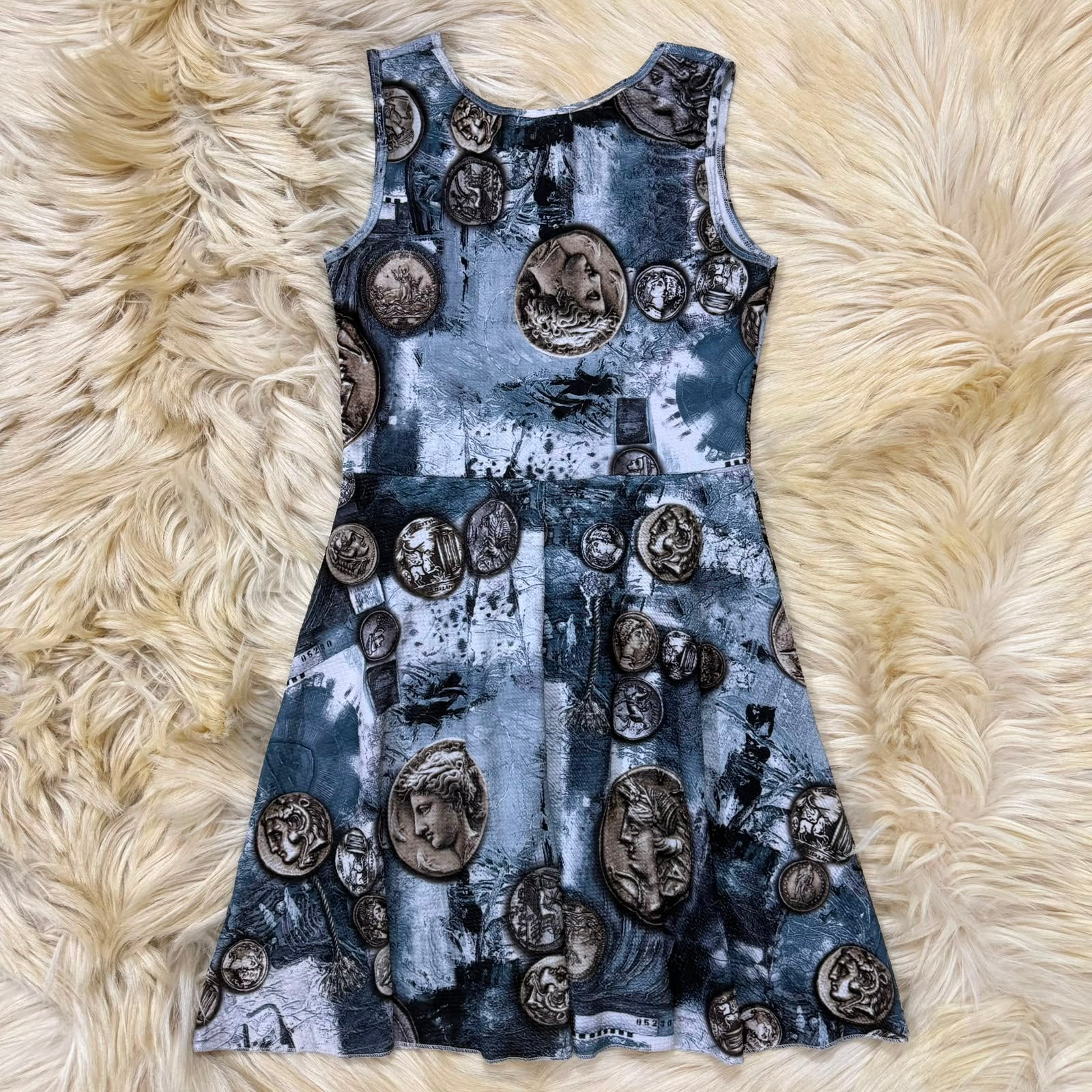 Ancient Coin Print Dress