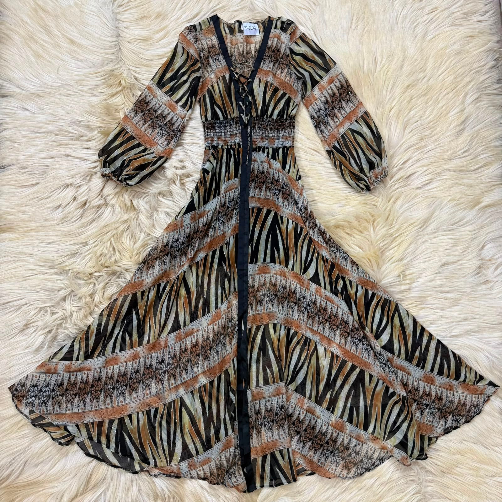 Wild V-Neck Maxi Dress
