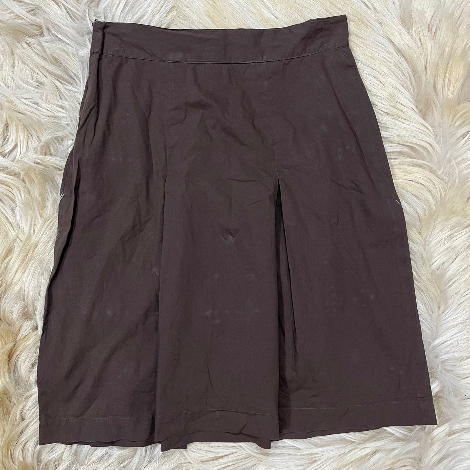 Brown Embroidered Skirt