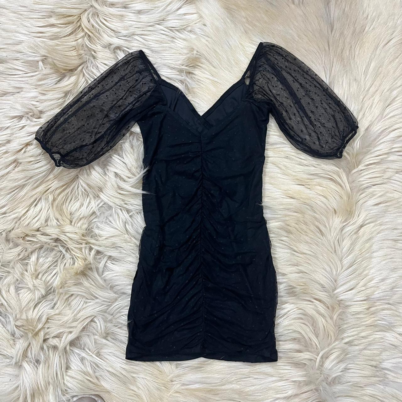 Balloon Sleeves Black Dress