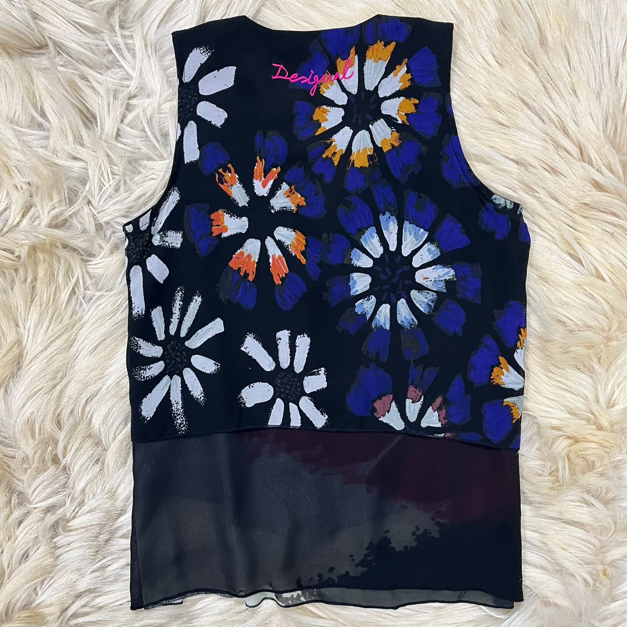 Abstract floral print top