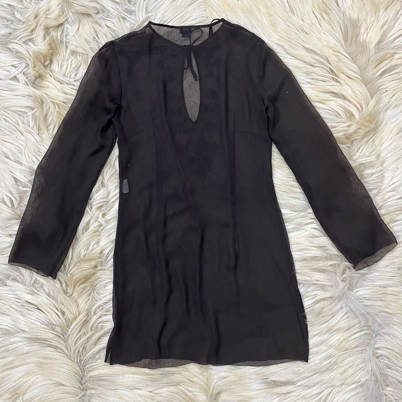 Sheer embroidered top