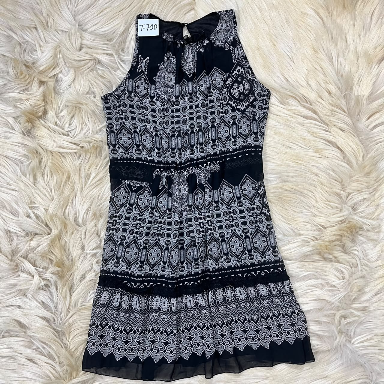 Aztec print mini dress