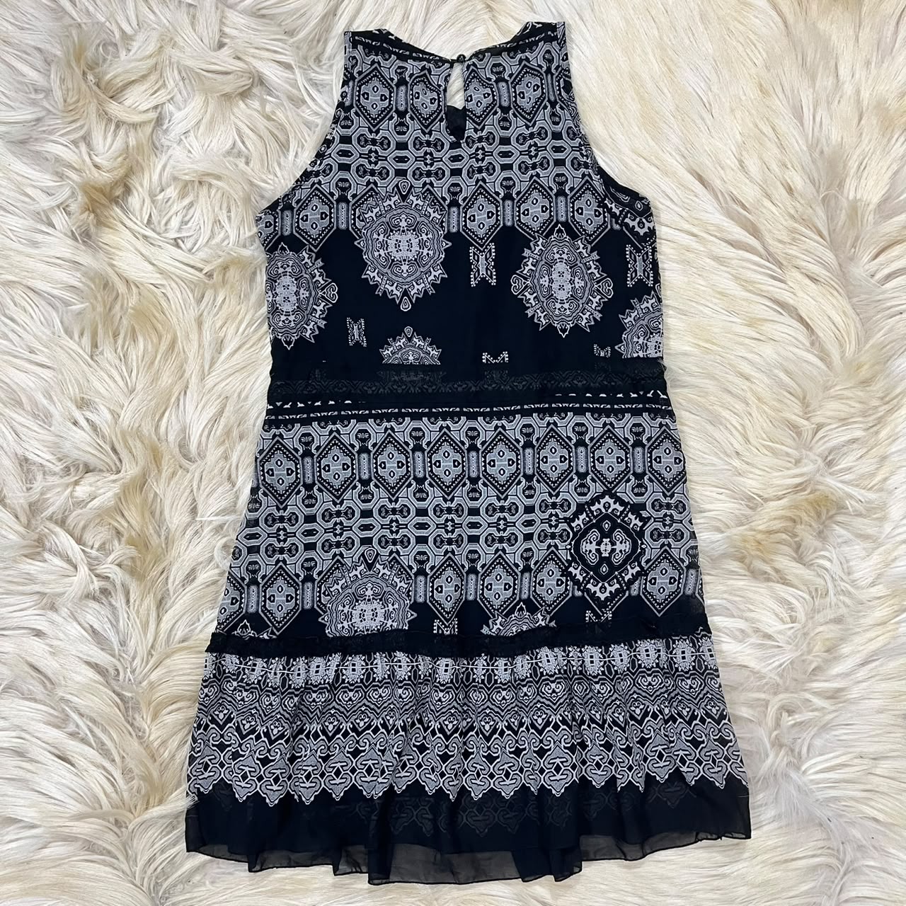Aztec print mini dress