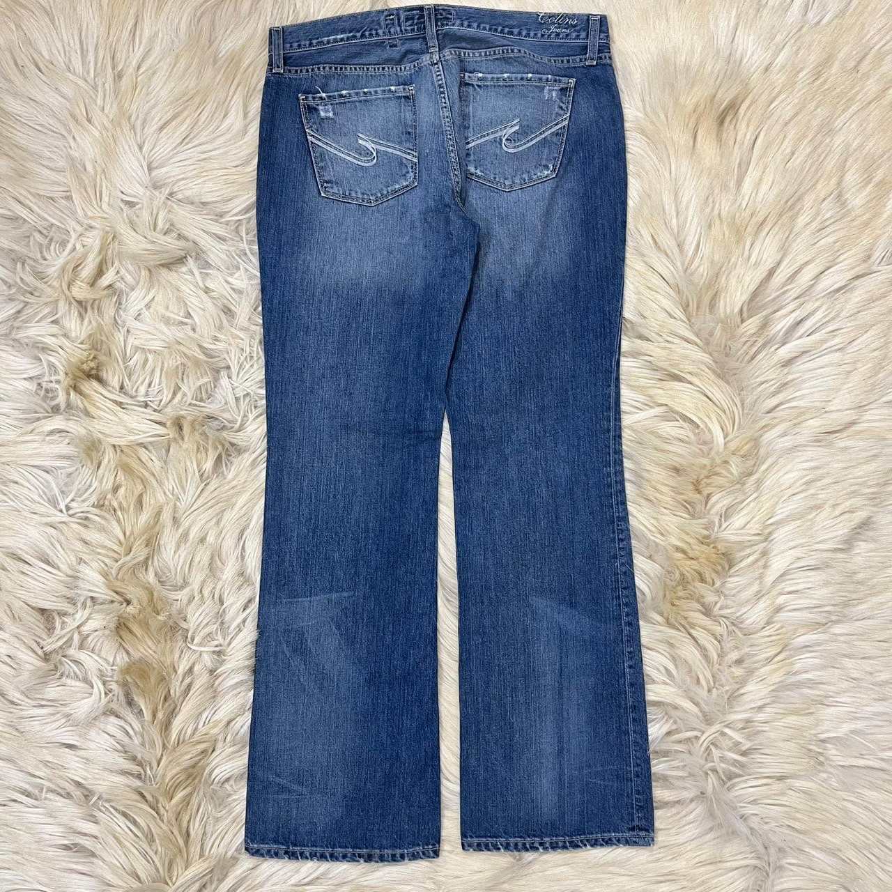 Dragon embroidered flare jeans