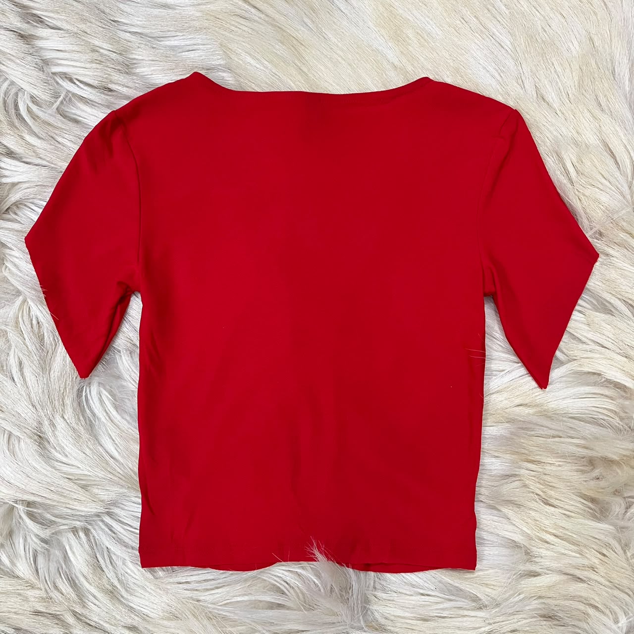 Buttoned front V-Neck cropped top