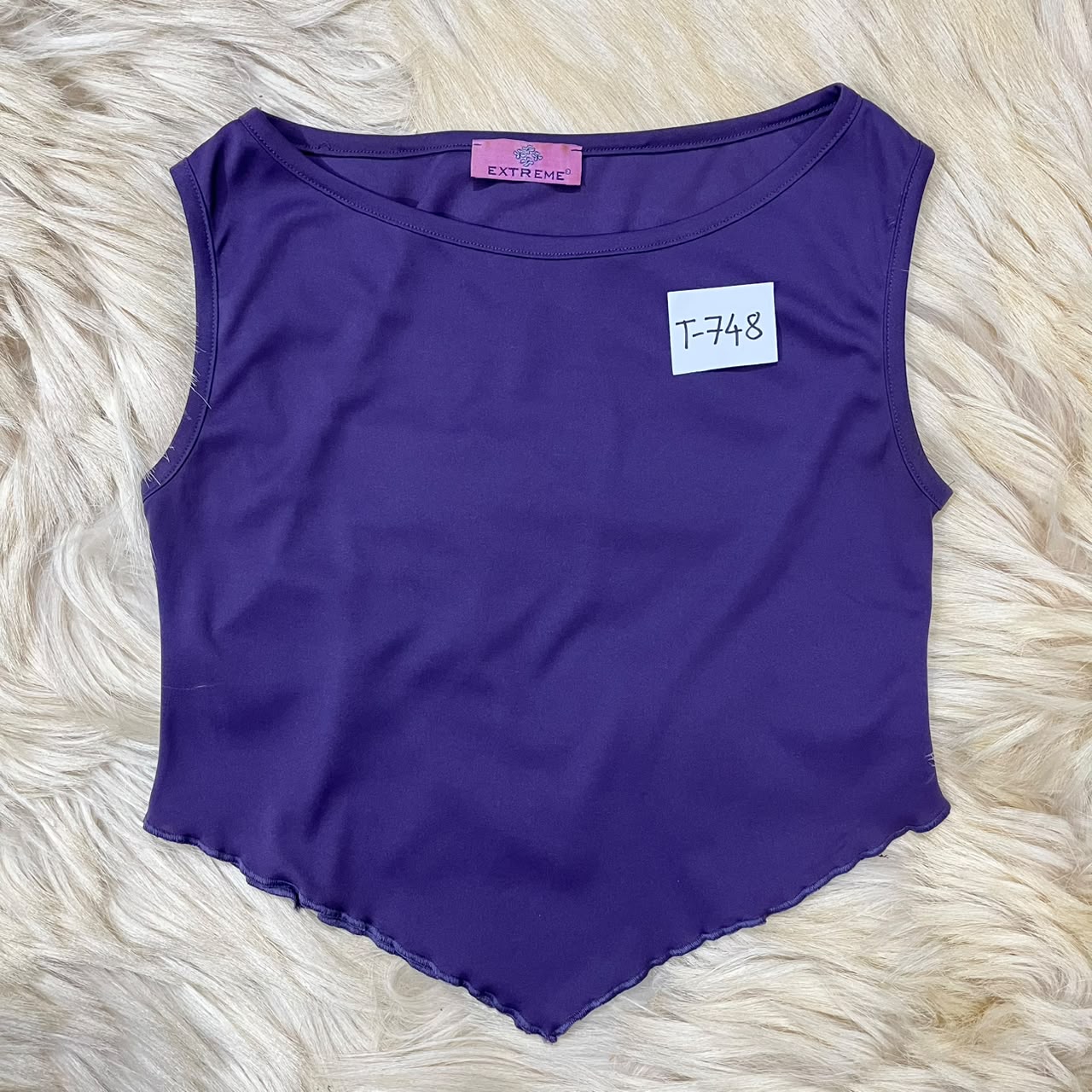Scoop-neck crop top