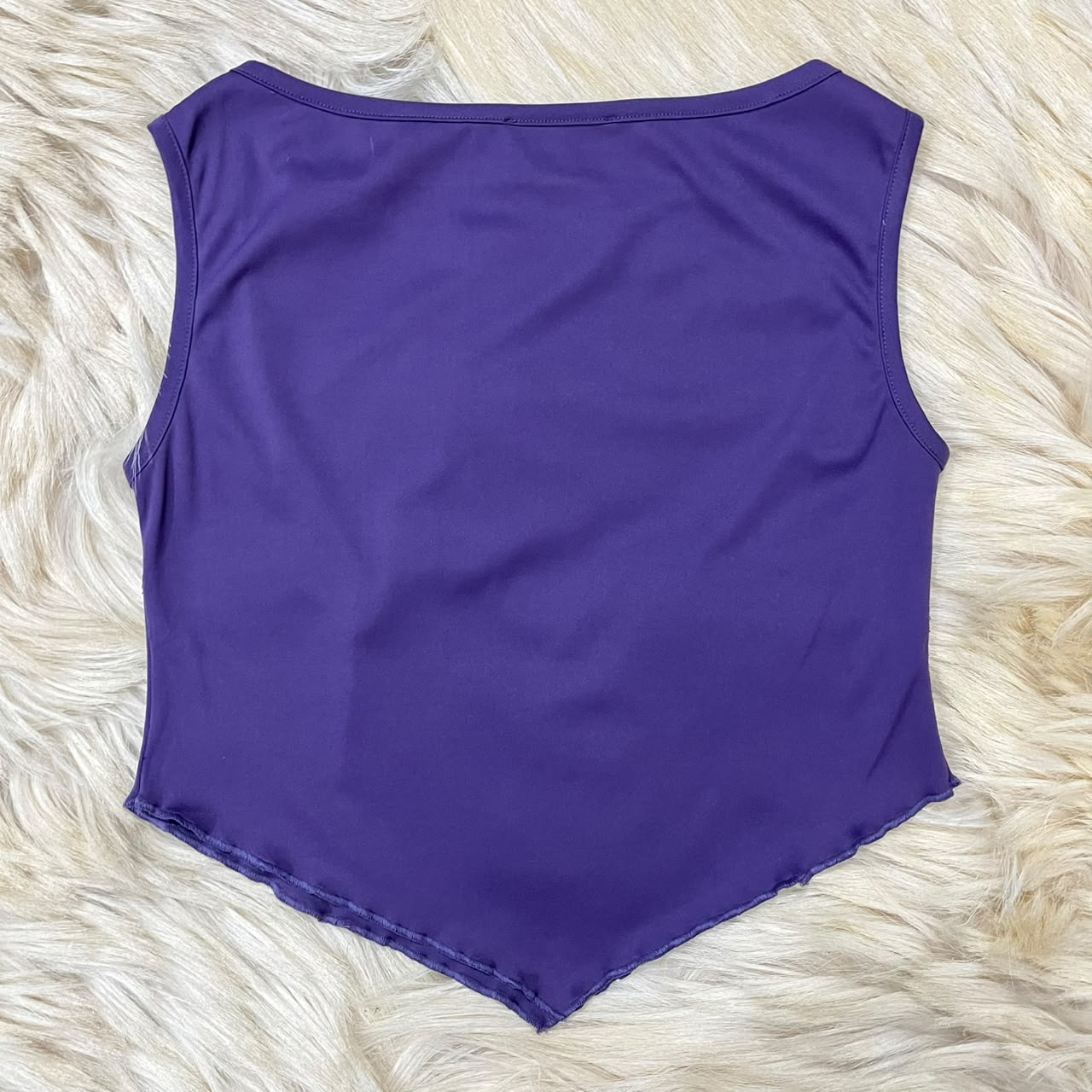 Scoop-neck crop top