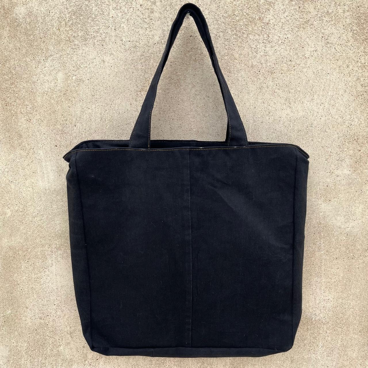 Black Denim Tote Bag