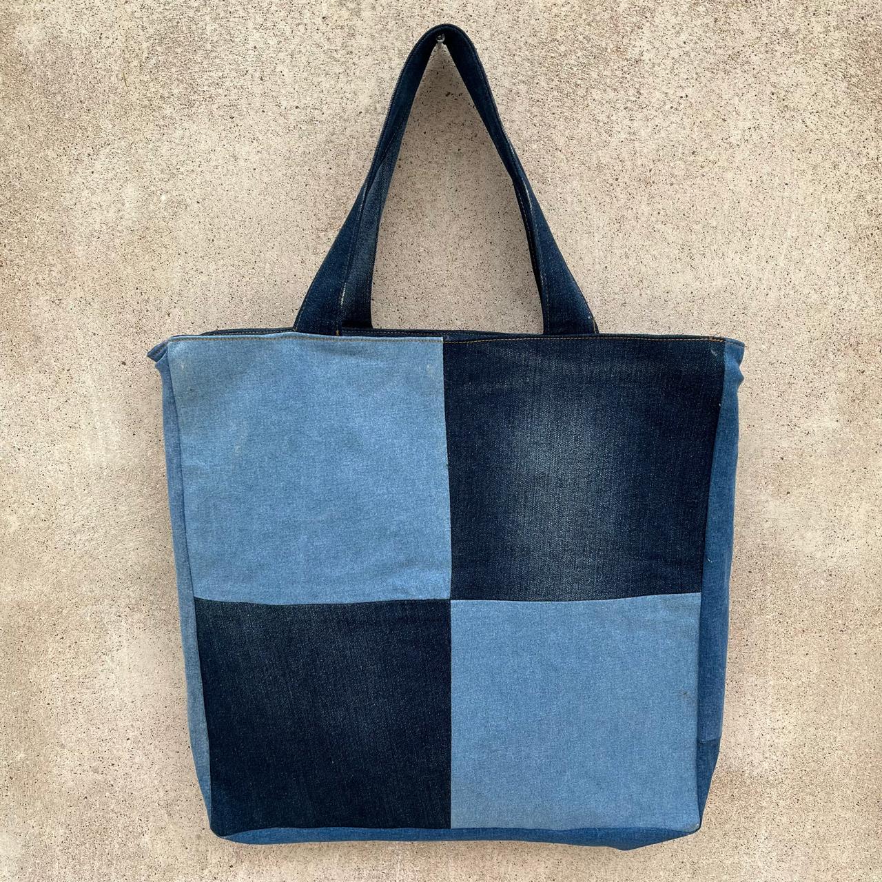 Dark Denim Patchwork Tote bag