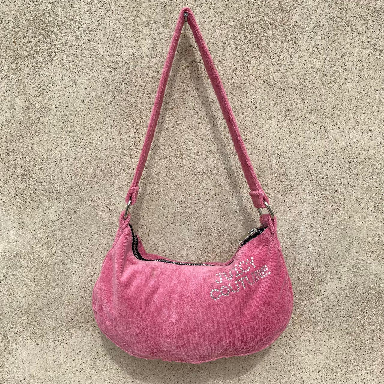 Pink Juicy Velour Shoulder Bag