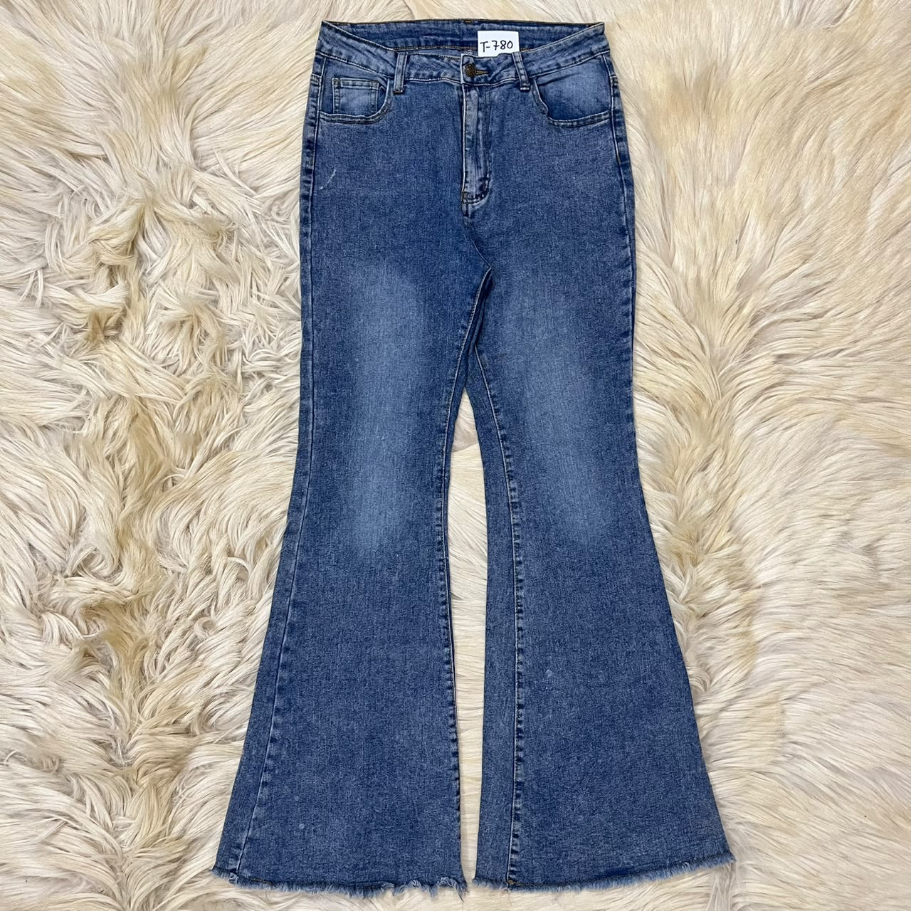 Faded Blue Bell Bottom Jeans