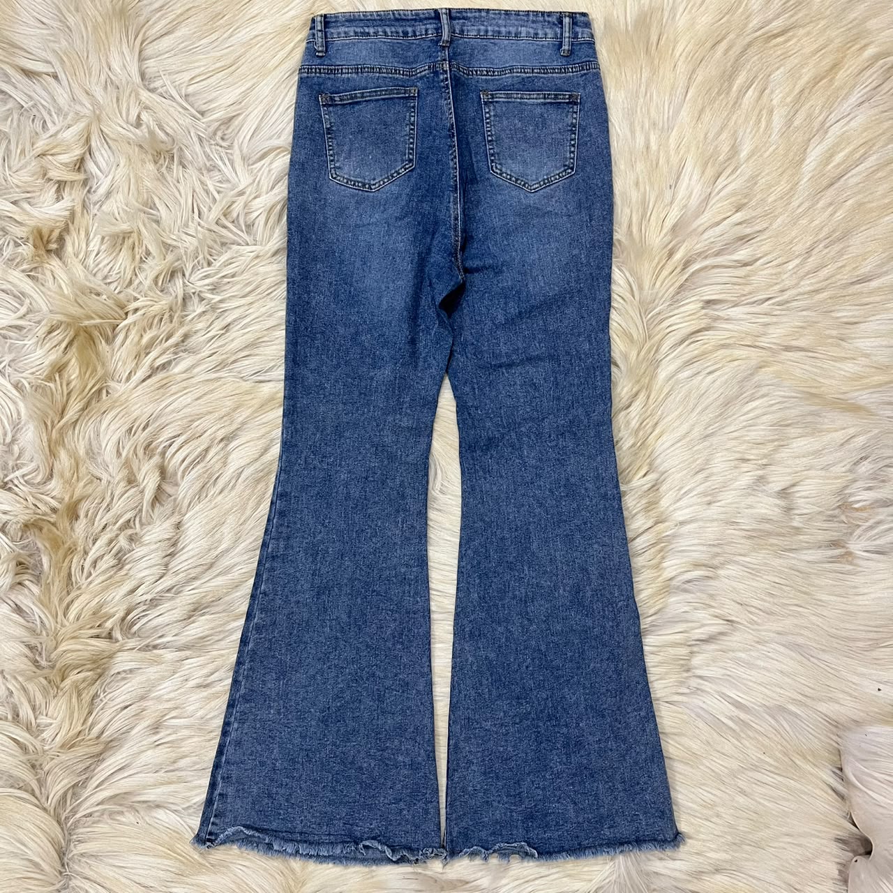 Faded Blue Bell Bottom Jeans