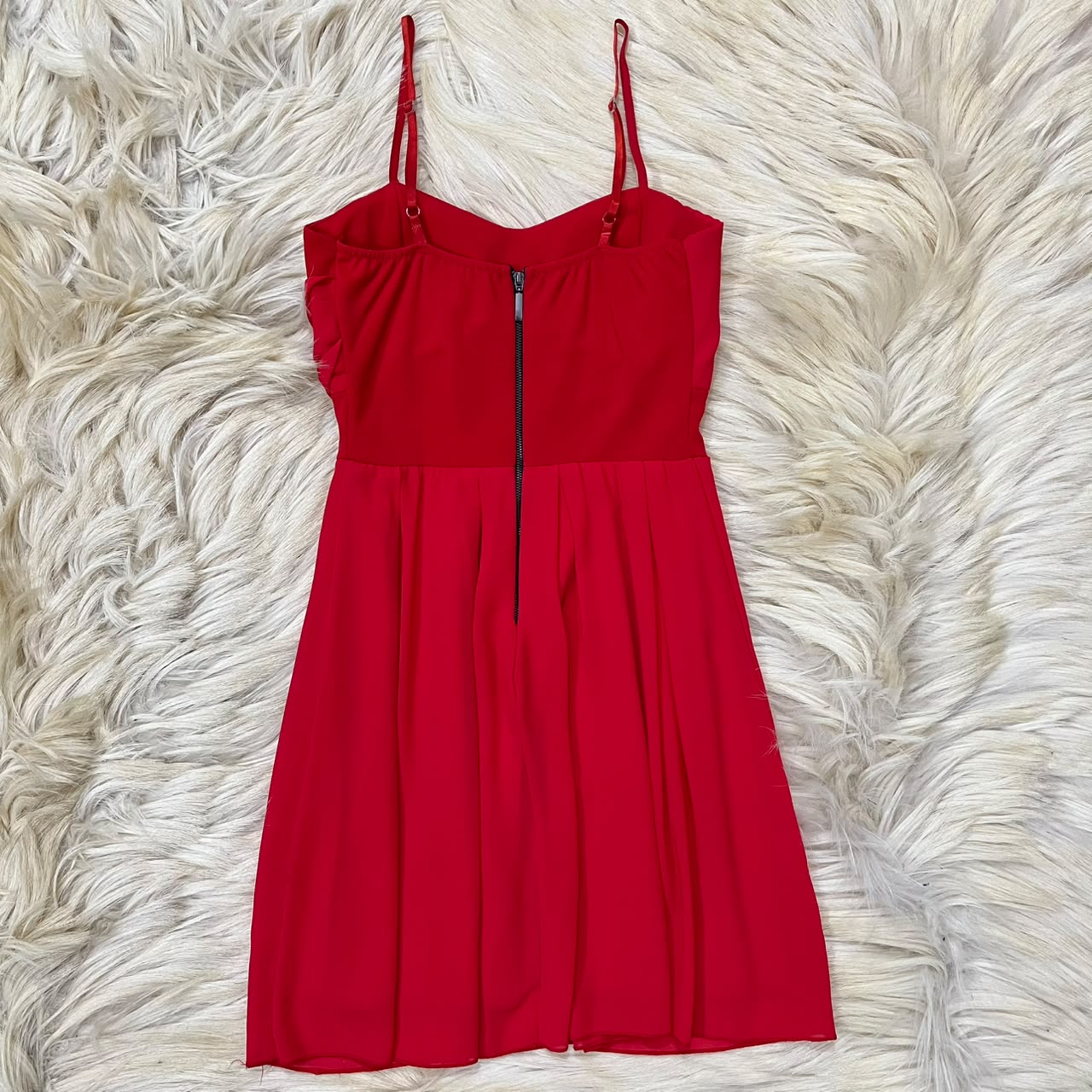 Red Draped Cami Dress