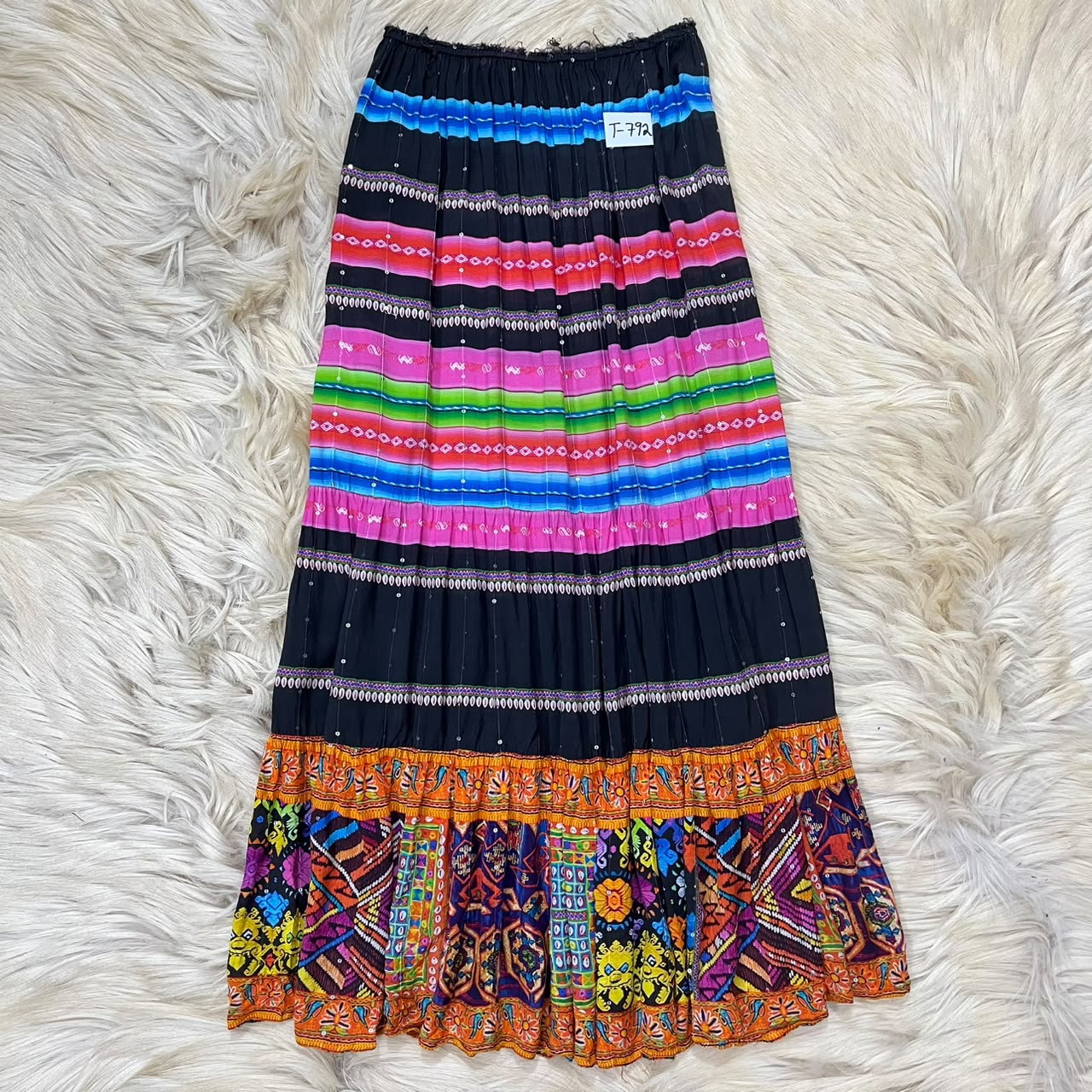 Tribal Knitted Long Skirt