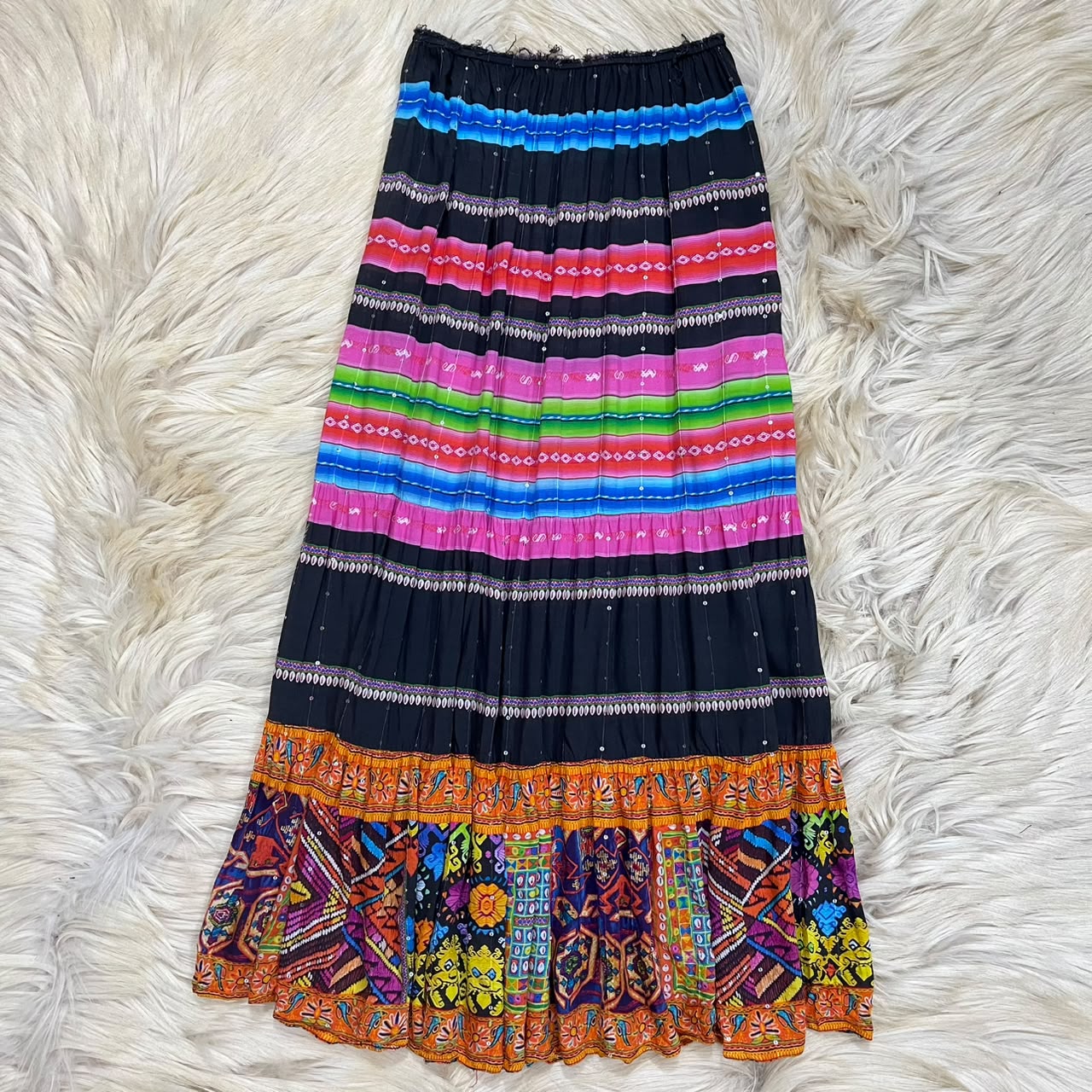Tribal Knitted Long Skirt