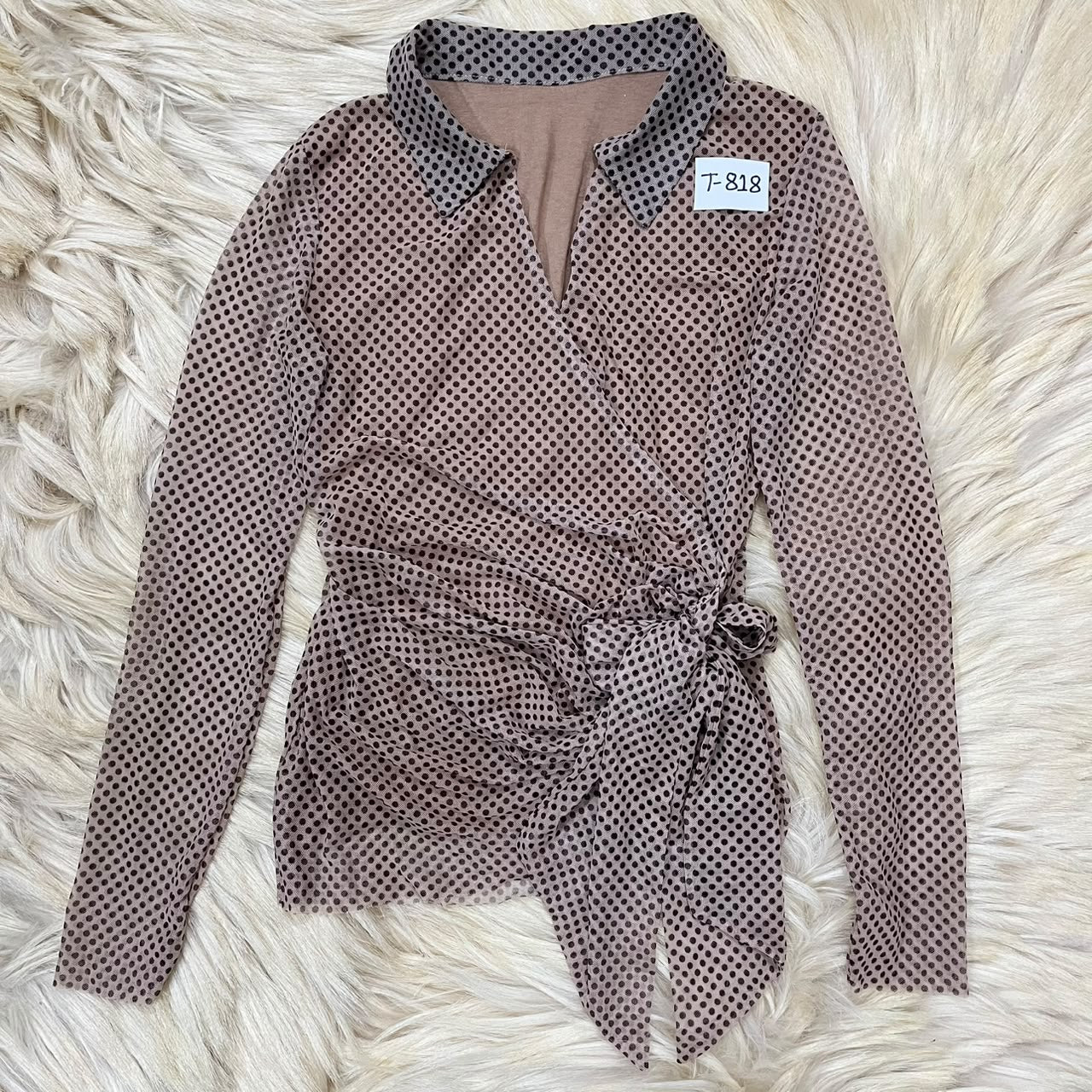 Brown Wrap Top