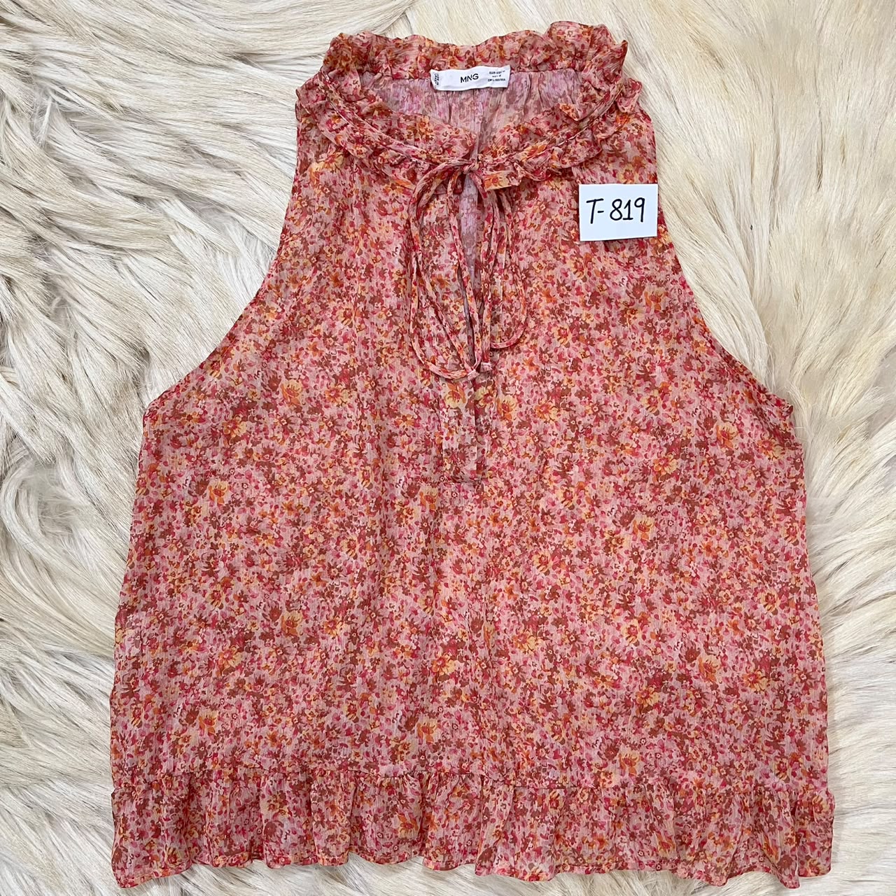 Rust Floral Halter Top