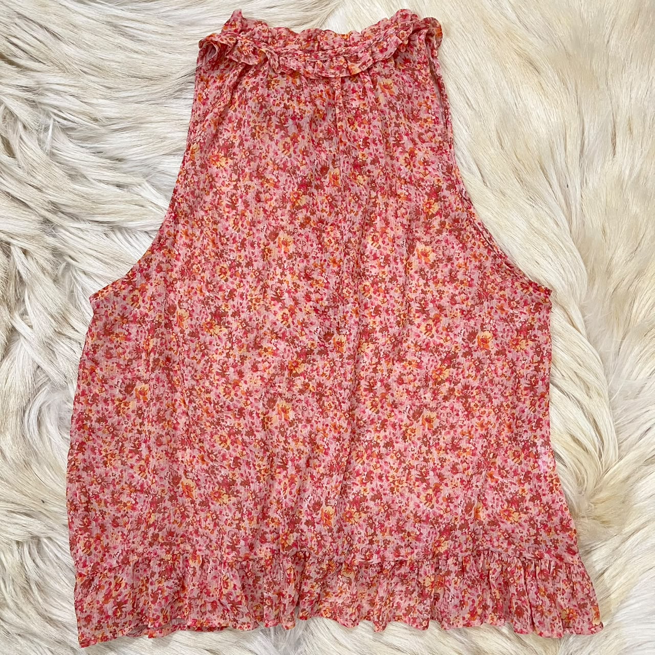 Rust Floral Halter Top