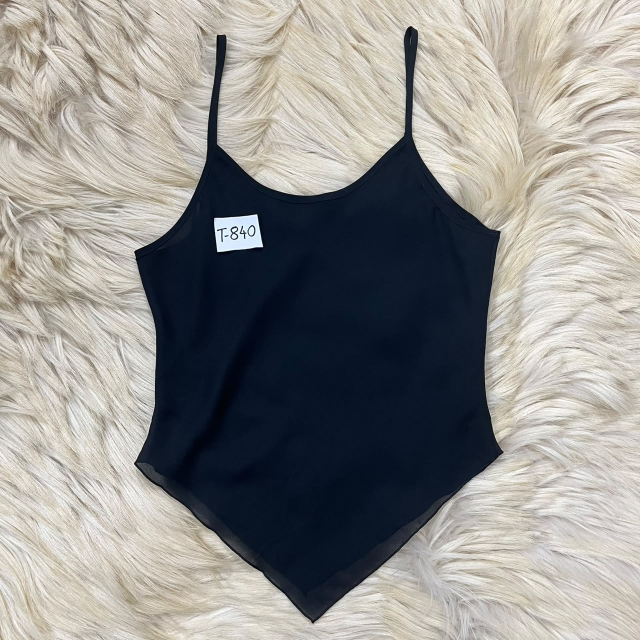 Black Scoop Neck Cami Top