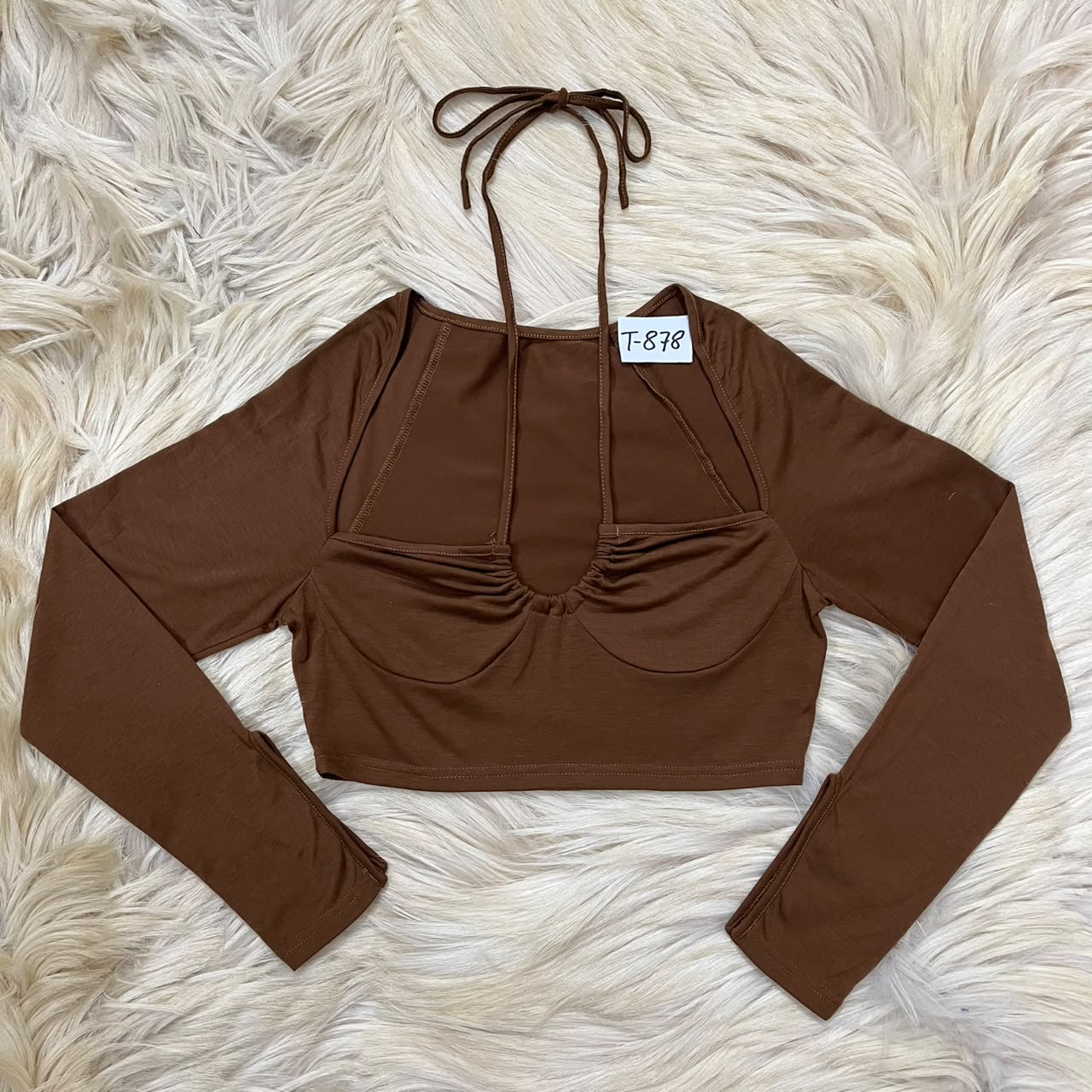 Chocolate Brown Halter Top