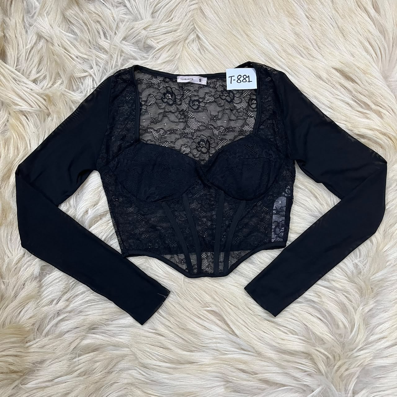 Black Lace Corset Top