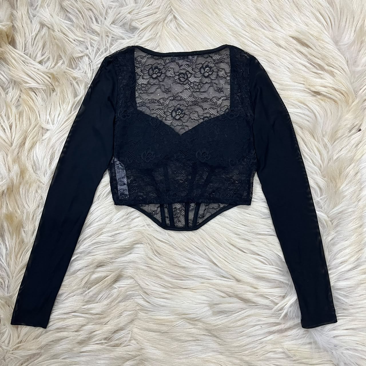 Black Lace Corset Top