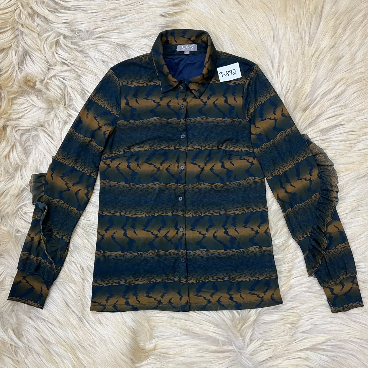 Abstract Pattern Button UP Shirt
