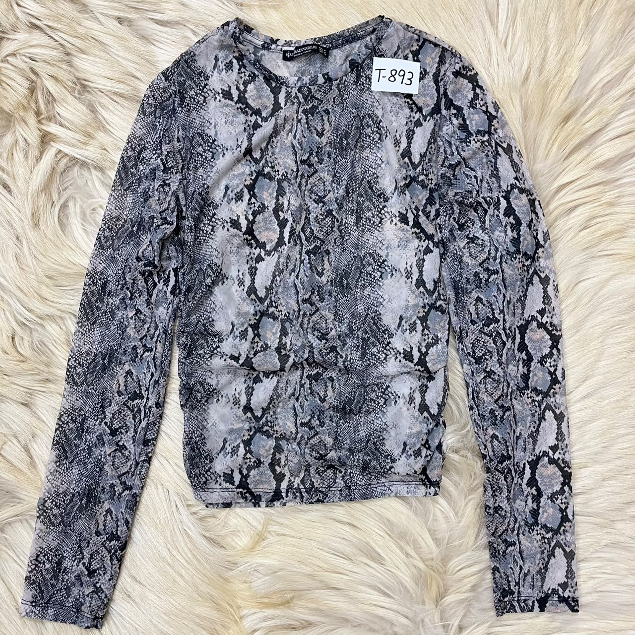 Snakeskin Print Top