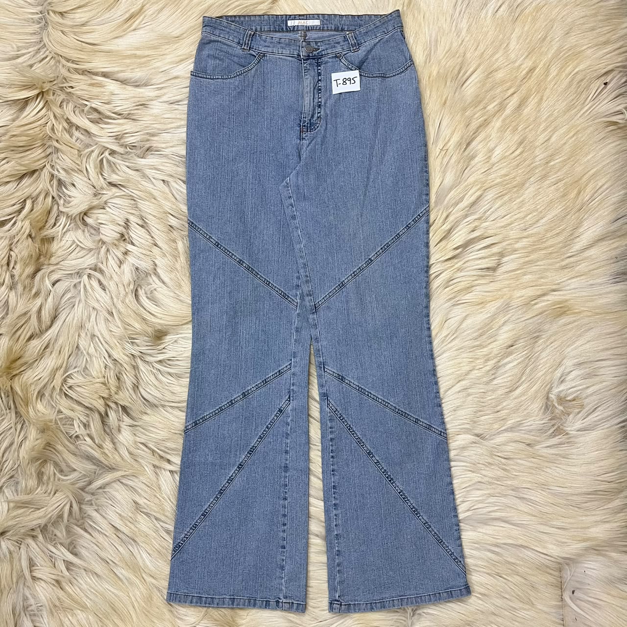 Light blue denim flare jeans