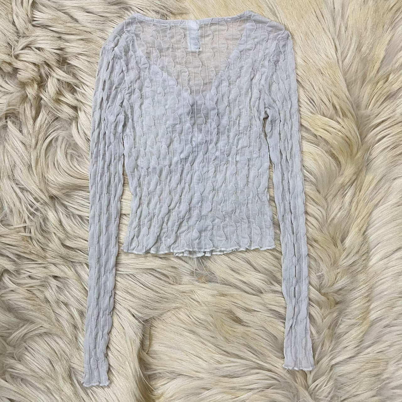 Ribbed long-sleeve top