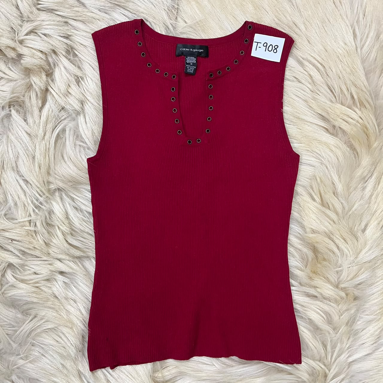Deep Red Knit Top